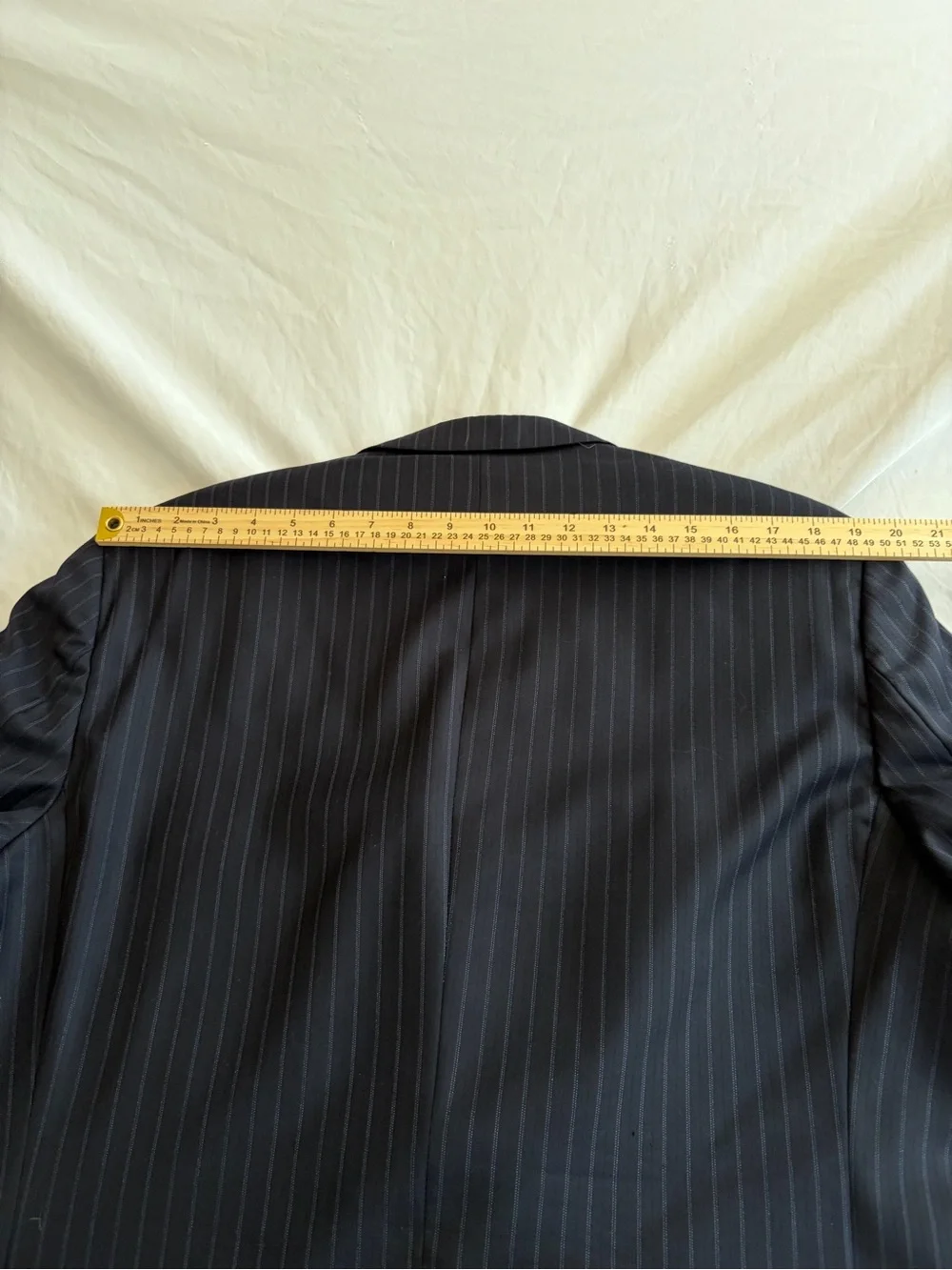 Harold Powell Men's Navy Pinstripe Sport Coat Blazer 100% Wool Size 42R